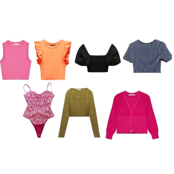 Zara Women’s Crop Tops BIG Bundle of 7 items - Picture 1 of 13